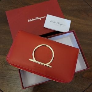 Salvatore Ferragamo red long wallet